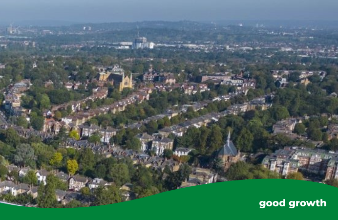 Drone shot of the borough