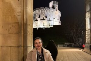 Nina Samuel outside Windsor Castle