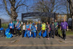 LAGER Can spring clean litter pick at a park in Southall