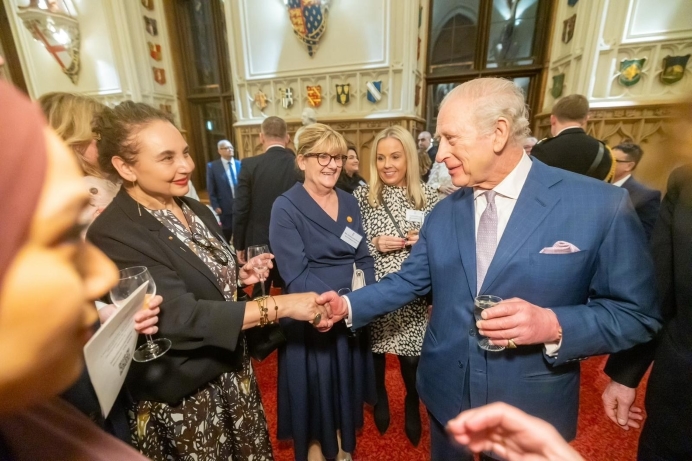 Nina Samuel with King Charles III