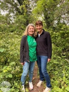 2 female volunteers from Ealing Wildlife Group out in nature