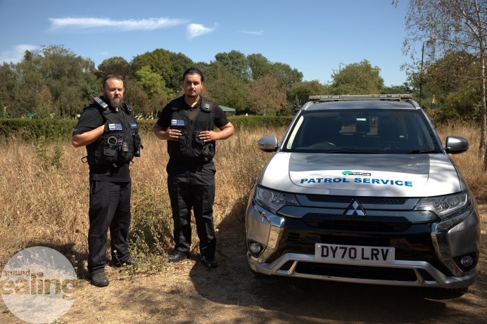 Parkguard officers in Southall Park