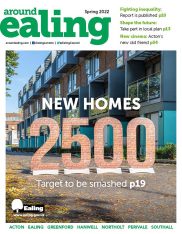 Front cover of the spring 2022 edition of Around Ealing magazine